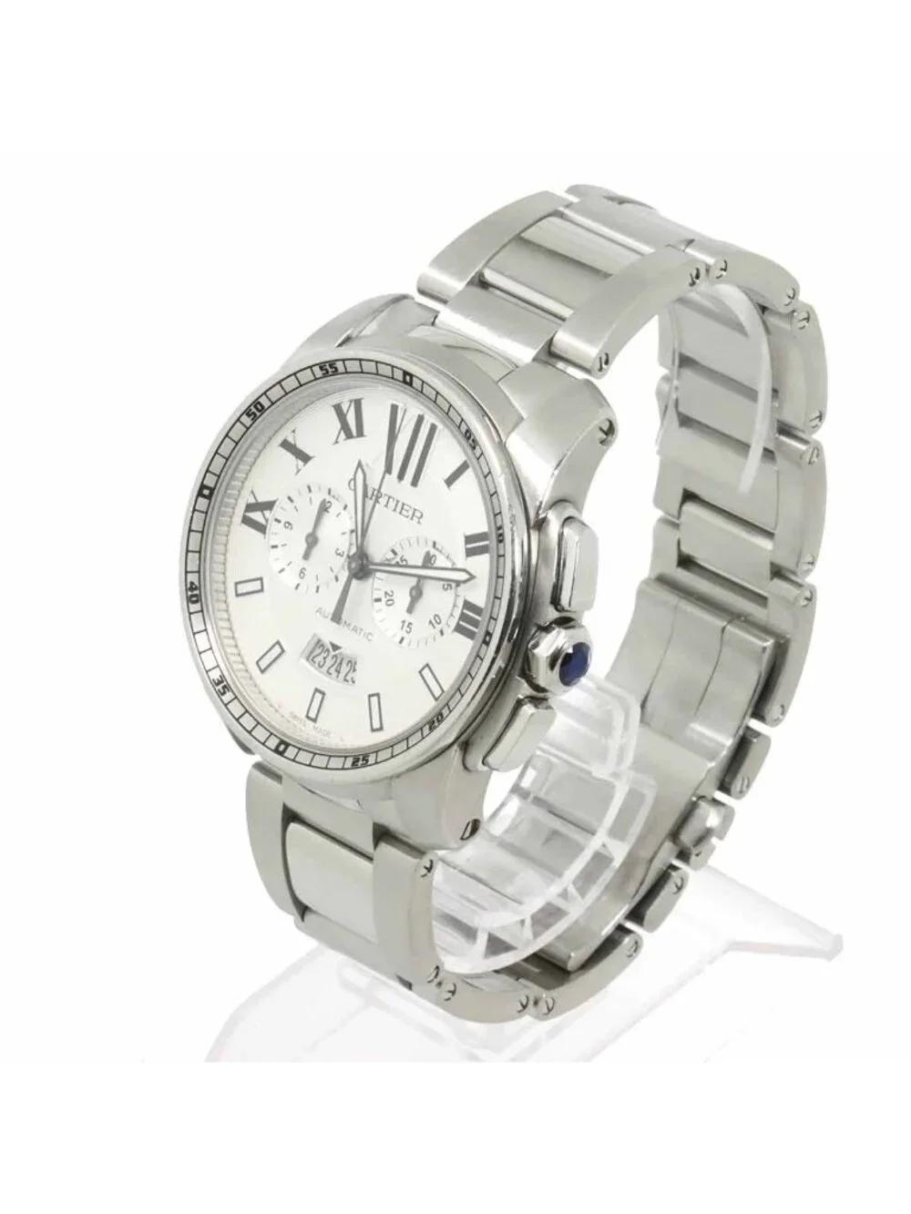 Cartier Caliber de Chronograph Watch Date Automatic Winding